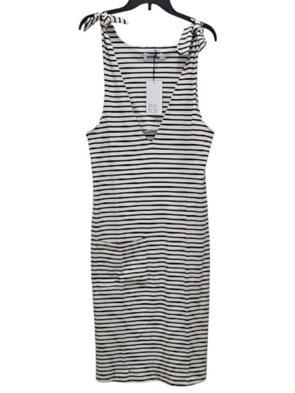 Rita Row Striped Navy & White Ribbed Dress Small New Women's Relaxed Fit